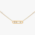Paperclip Sparkle Gold Necklace