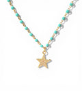 Turquesa Pavé Star Enamel Necklace