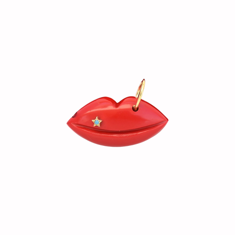 Red Lips Charm