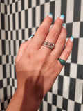 Sparkling Emerald Green Pinky Ring