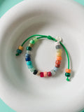 Tutti Frutti Bracelet on Bright Green Cord