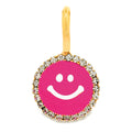 Hot Pink Smiley Charm