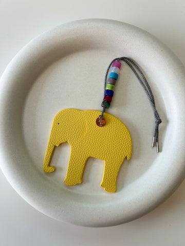 Yellow Elefante Bag Charm