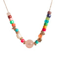 PRE ORDER: Pink Gumball Beaded Necklace on a Paperclip Chain