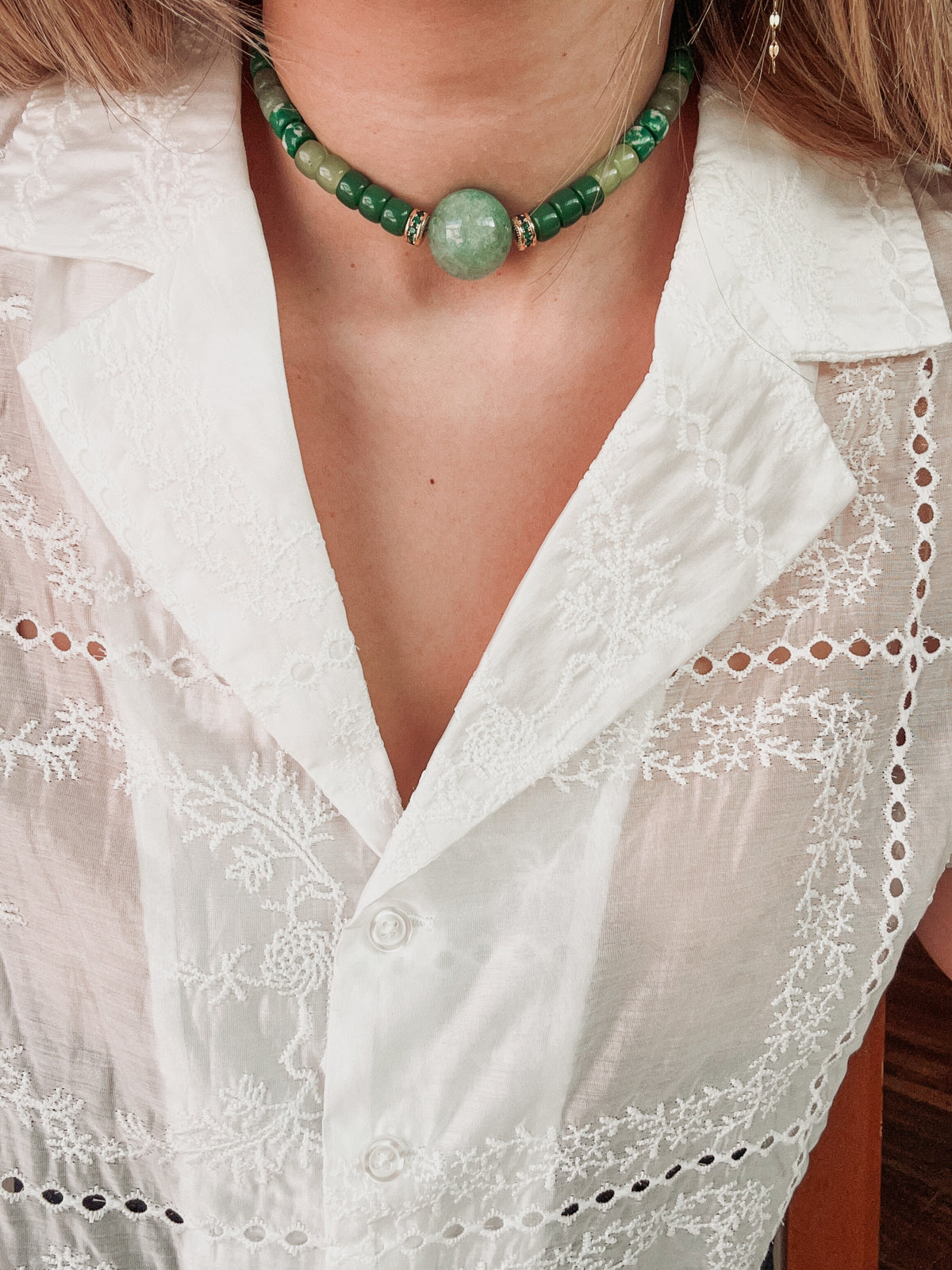 Pre Order: Verde Beaded Ombre Necklace/Chocker
