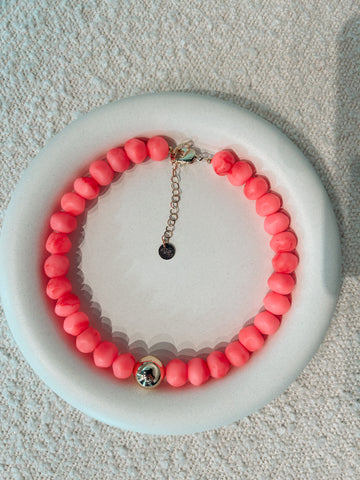 Neon Pink Strand Necklace