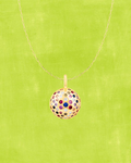 Rainbow CZ Ball Charm Necklace