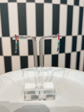 Rainbow Silver Line Studs