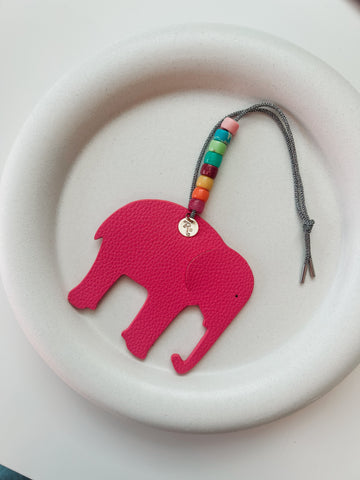 Hot Pink Elefante Bag Charm