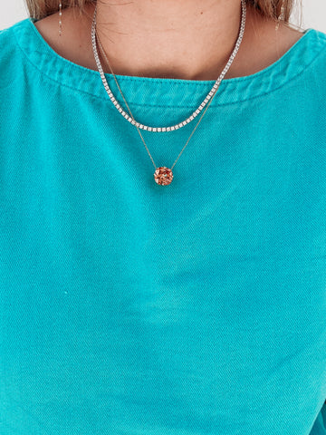 Honey Swirl Candy Gem Necklace