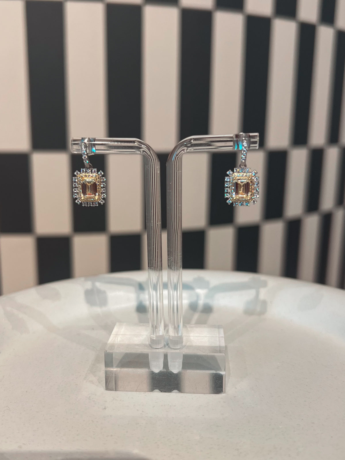 Buttermilk CZ Dangle Studs