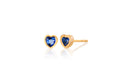 Royal Blue 14K Mini Heart Stud