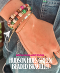 Hudson Hues Greens Bracelet on Gold Metallic Cord
