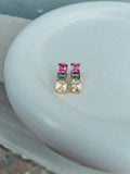 Starburst Watermelon Candy Stack Studs