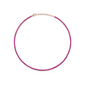 Hot Pink Sparkling Gold Tennis Necklace