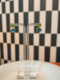 Kiwi & Sky Blue Dangle Studs