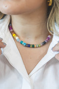 Tutti Frutti Beaded Necklace on Sand Cord