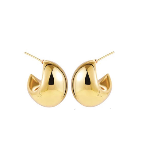 Gold Round Chunky Studs