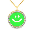 Neon Green Smiley Charm