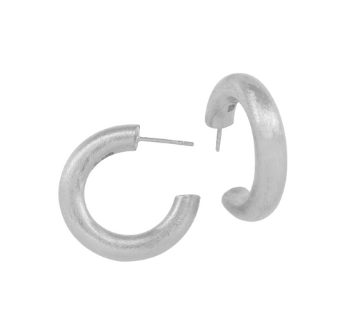 Zaina Silver Hoops