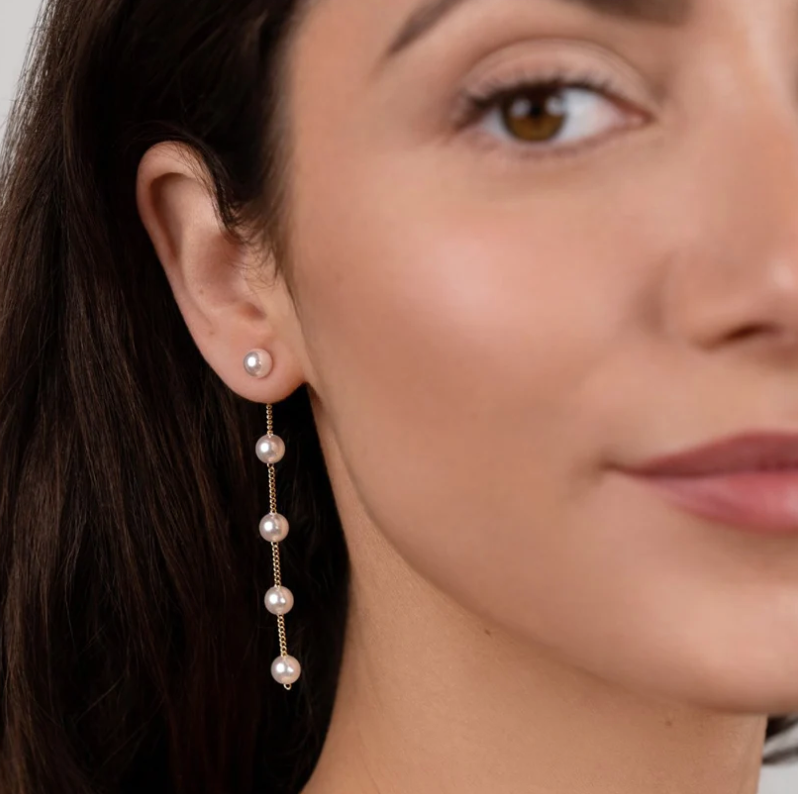 Dangling Pearl Earrings