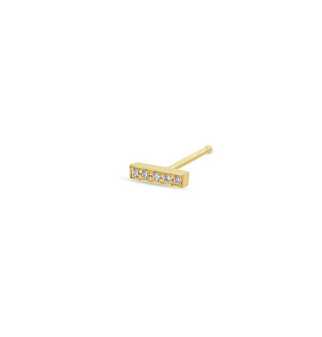 Sparkling Pavé Mini 14K Bar