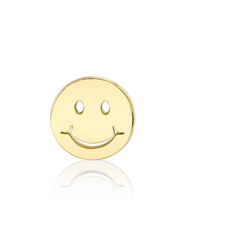 Smiley 14K Single Stud