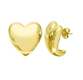 Puffy Heart Studs
