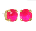 Sarina Mini Studs Electric Pink 4mm