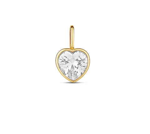 Sparkle Clear Heart Charm