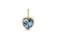 Sparkle Sky Blue Heart Charm
