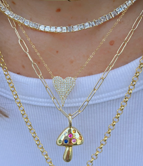 Rainbow Candy Mushroon Charm