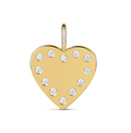 Clear Heart Dot Charm Necklace