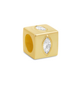 Marquise Gold Block Charm