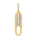 Paperclip Gold Sparkle Charm Clip