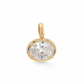 Sparkle Oval Bezel Charm