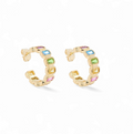 Pastel Candy Small Hoops