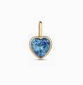 Sparkle Blue Heart Charm