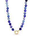 Blue Marble Beaded Necklace