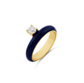 Navy Enamel Gem Ring
