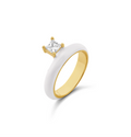 Marshmallow Enamel Gem Ring