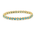 Turquesa Sparkling Mini Gold Hearts Stretchy Bracelet