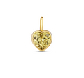 Sparkle Butter Yellow Heart Charm