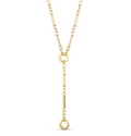 Gold Link Push Clasp Lariat