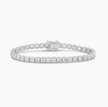 Bezel Square Tennis Bracelet 6.5