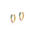 14k Gold Rainbow Single Huggie