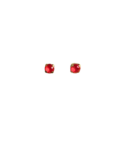 Sarina Mini Studs Electric Red 4mm