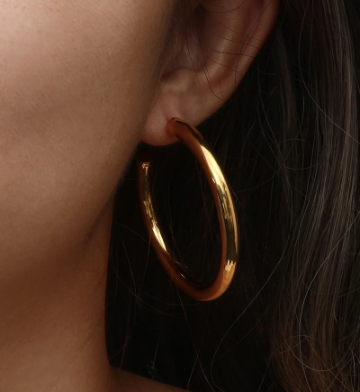 Basic Large Gold Hoops