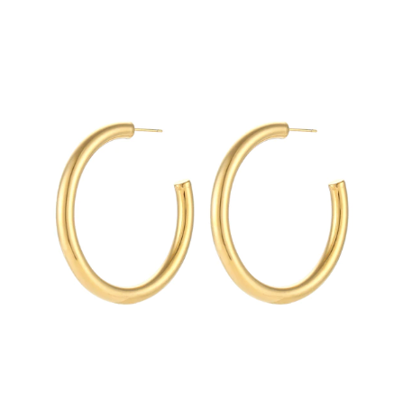 Basic X-Large Gold Hoops