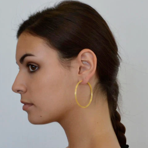 Nila Thin Gold Hoops